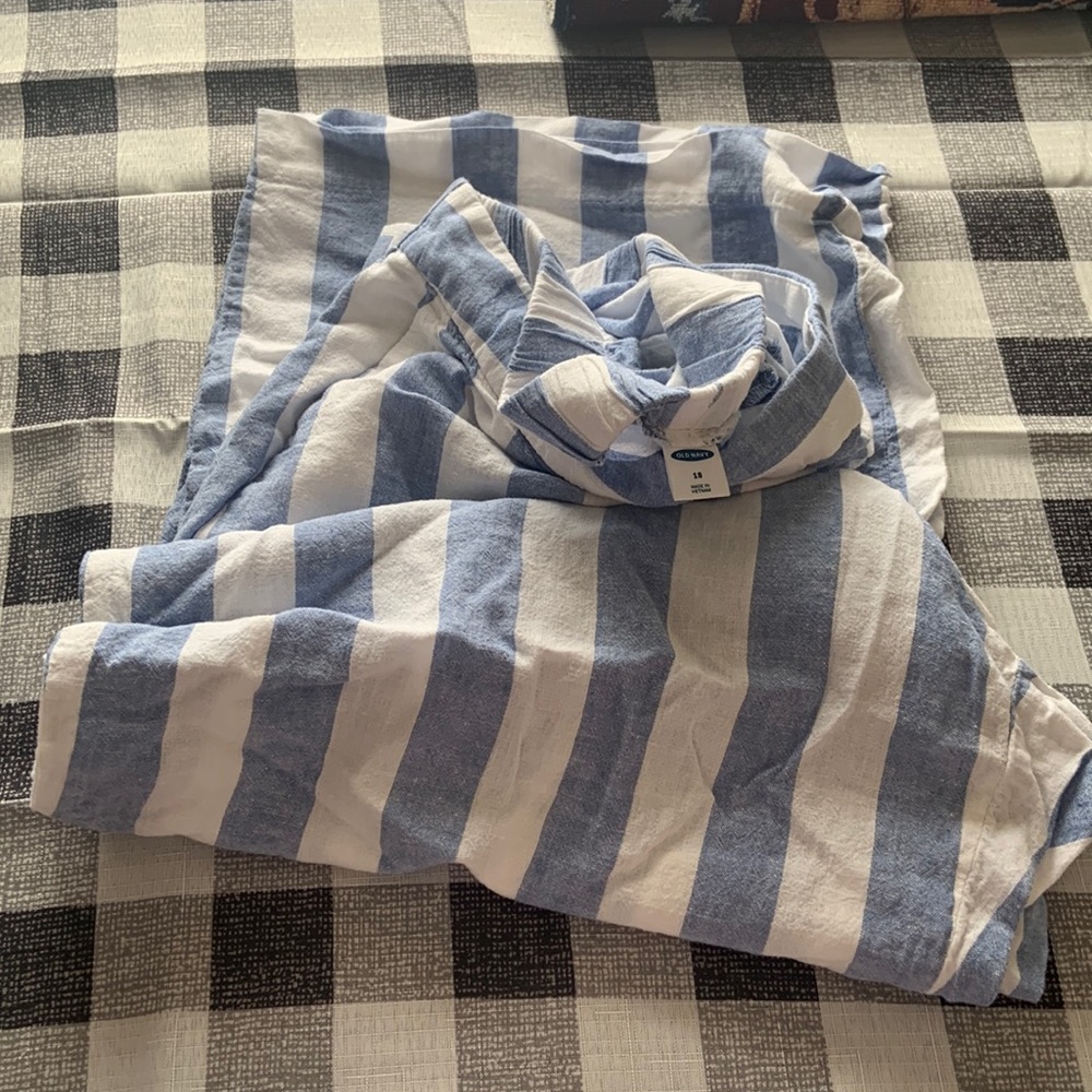 Wide leg linen pants